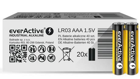 everActive Industrial Alkaline Baterie alkaliczne LR03/AAA op. 40szt.