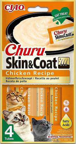 Inaba Ciao Churu Skin&Coat Chicken Recipe Przysmak dla kota 4x14g