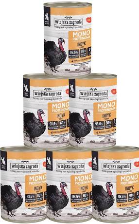 Wiejska Zagroda CAT Kitten Monoproteinowa Karma mokra z indykiem op. 12x400g PAKIET