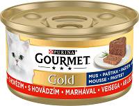 Gourmet CAT Gold Karma mokra z wołowiną (mus) op. 85g