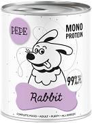 Paka Zwierzaka PEPE Mono Protein Rabbit Mokra Karma z królikiem dla psa 800g