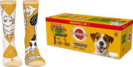 Pedigree DOG Mixed Selection with Vegetables Gravy Karma mokra (sos) Mix smaków dla psa op. 40x100g + SKARPETKI PEDIGREE GRATIS