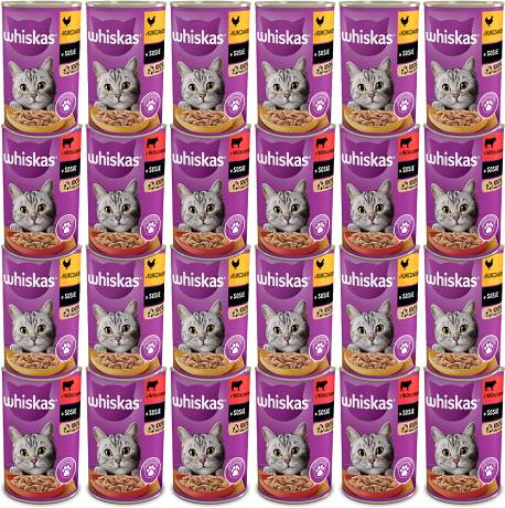 Whiskas CAT Adult Karma mokra w sosie Pakiet Degustacyjny op. 24x400g PAKIET