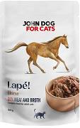 John Dog for Cats Adult Lapé Horse in Broth Mokra Karma z koniną w sosie dla kota 100g