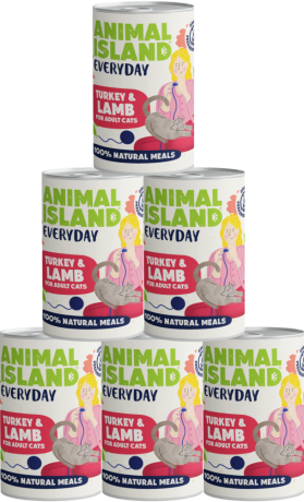 Animal Island Everyday Turkey&Lamb Mousse Mokra Karma z indykiem i jagnięciną w musie dla kota 12x400g PAKIET