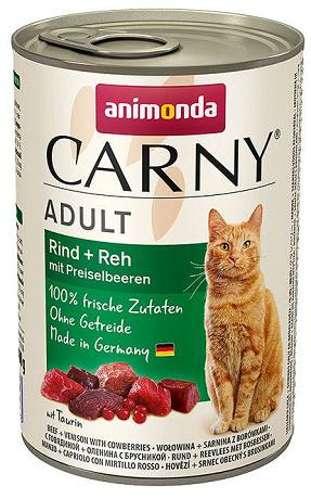 Animonda Carny CAT Adult Karma mokra z wołowiną i sarniną z borówką op. 400g