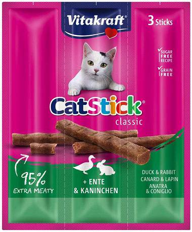 Vitakraft Cat Stick Mini kabanosy królik z kaczką dla kota op. 3szt.