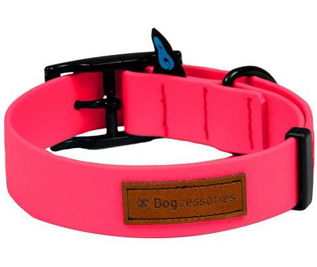 Dogcessories Różowa Obroża Biothane Zen Classic dla psa rozm. S 19mm/27-31cm