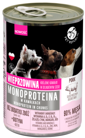 Pet Republic Adult Mokra Karma Monoproteina z wieprzowiną dla psa 400g