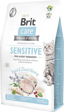 Brit Care CAT Grain-Free Sensitive Insect&Herring Karma sucha z insektami i śledziem op. 400g