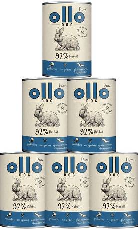 Ollo Pure Rabbit Dog Adult Mokra Karma z królikiem dla psa 8x400g PAKIET