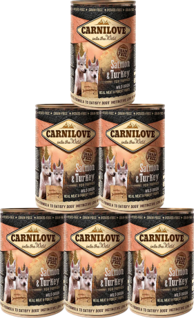 Carnilove DOG Puppies Salmon&Turkey Karma mokra z łososiem i indykiem op. 6x400g PAKIET