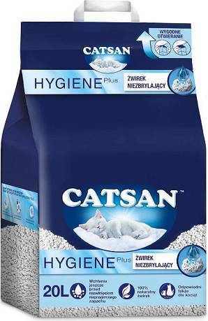 Catsan Żwirek naturalny Hygiene Plus dla kota poj. 20l
