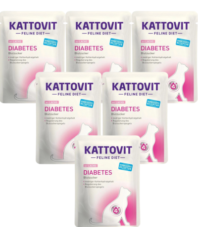 Kattovit CAT Feline Diet Diabetes (Lachs) Karma mokra z łososiem op. 12x85g PAKIET