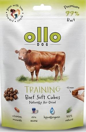 Ollo Air-Dried Beef Soft Cubes Przysmaki z wołowiną dla psa 80g