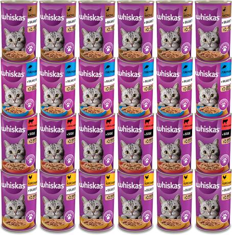 Whiskas CAT Adult Karma mokra w pasztecie i sosie Pakiet Degustacyjny op. 24x400g PAKIET