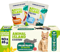 Animal Island Everyday Turkey&White Fish in Broth Mokra Karma indykiem i rybą w rosole dla kota 40x85g