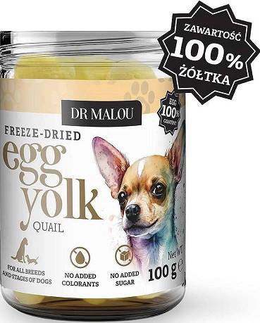 Dr Malou Przysmak Żółtko przepiórcze dla psa 100g