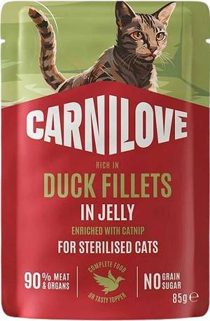 Carnilove CAT Duck Fillets in Jelly Mokra Karma z kaczką 85g