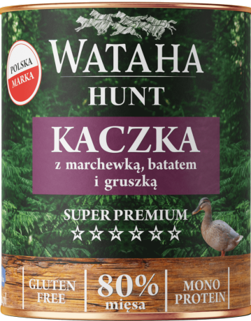 Wataha Hunt Adult Mokra Karma z kaczką i marchewką dla psa 800g