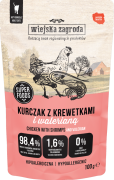 Wiejska Zagroda Hypoallergenic Mokra Karma z kurczakiem i krewetkami dla kota 100g