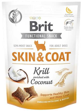 Brit Care Functional Snack Skin&Coat Przysmak z krylem i kokosem dla psa op. 150g
