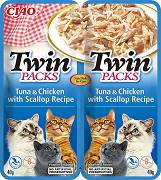 Inaba Ciao Twin Packs Tuna&Chicken&Scallop Recipe Karma mokra z tuńczykiem, kurczakiem i przegrzebkiem dla kota op. 2x40g