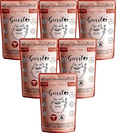 Gussto Vet CAT Weight Control Karma mokra z kaczką op. 8x85g PAKIET
