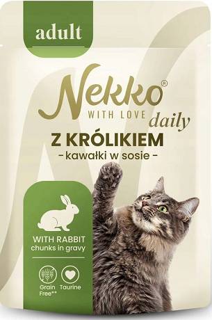 Nekko Daily Adult Mokra Karma z królikiem dla kota 85g