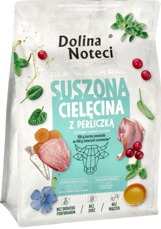 Dolina Noteci Premium Adult Mini Suszona Karma z cielęciną i perliczką dla psa 3kg