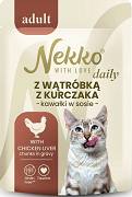 Nekko Daily Adult Mokra Karma z wątróbką z kurczaka dla kota 85g
