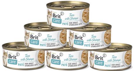 Brit Care CAT Sterilized Tuna with Shrimps Karma mokra z tuńczykiem i krewetkami op. 12x70g PAKIET