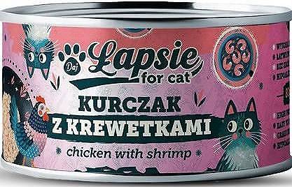 Łapsie Adult Mokra Karma z kurczakiem i krewetkami dla kota 80g