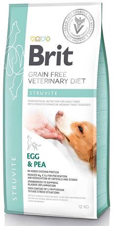 Brit Veterinary Diet DOG Struvite Egg&Pea Karma sucha z jajkiem i groszkiem op. 12kg