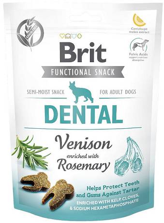 Brit Care Functional Snack Dental Przysmak z dziczyzną i rozmarynem dla psa op. 150g