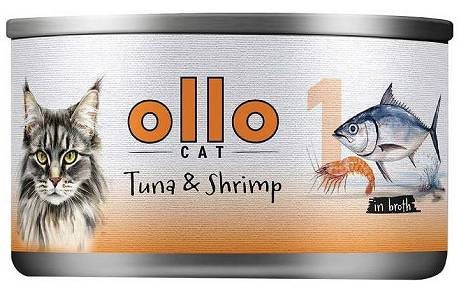 Ollo nr 1 Tuna&Shrimp Mokra Karma z tuńczykiem i krewetkami w sosie dla kota 70g
