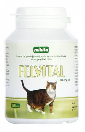 Mikita Felvital + Tauryna Suplement diety dla kotów i kociąt op. 100 tab.