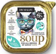 Dr Malou Anti Hairball Freeze Dried Soup Liofilizowana Zupka z kurczakiem i trawą jęczmienną dla kota 12g