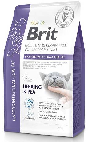 Brit Veterinary Diet CAT Gastrointestinal LOW FAT Herring&Pea Karma sucha ze śledziem i groszkiem op. 2kg