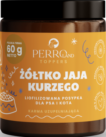 PerroLand Voila Przysmak Liofilizowane Żółtko jaja kurzego dla psa i kota 60g