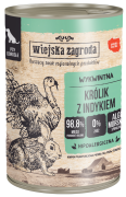 Wiejska Zagroda DOG Karma mokra z królikiem i indykiem op. 400g