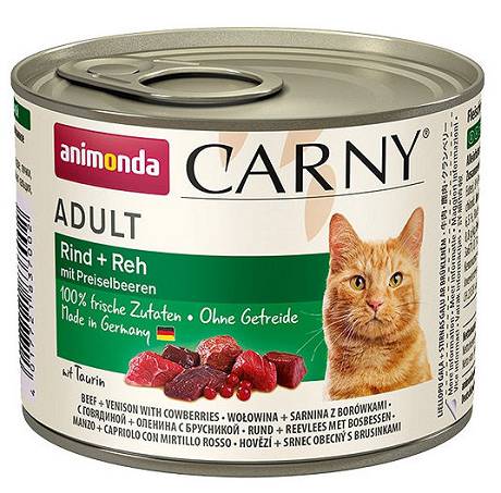 Animonda Carny CAT Adult Karma mokra z wołowiną i sarniną z borówką op. 200g