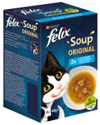 Felix CAT Soup Original Karma mokra Rybne smaki (zupa) op. 6x48g