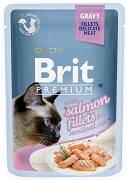 Brit Premium CAT with Salmon Fillets for Sterilised Cats Gravy Karma mokra z łososiem op. 85g