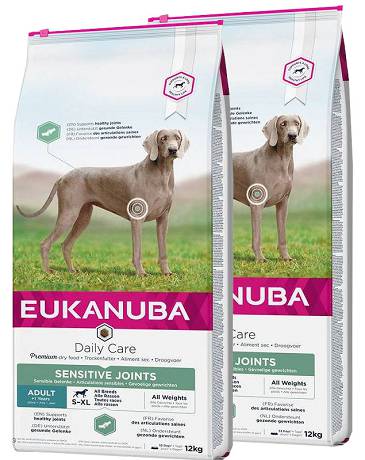 Eukanuba DOG Adult Sensitive Joints Daily Care Karma sucha op. 2x12kg DWU-PAK
