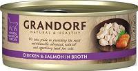 Grandorf Adult Chicken&Salmon Fillet Mokra Karma z kurczakiem i łososiem w sosie dla kota 70g
