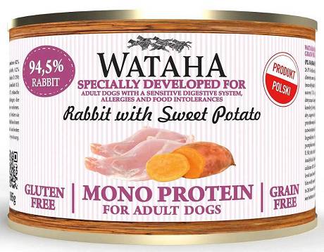 Wataha Mono Adult Rabbit&Sweet Potato Mokra Karma z królikiem i słodkimi ziemniakami dla psa 185g