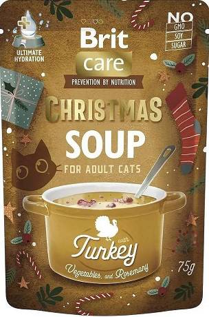 Brit Care Cat Christmas Soup with Tukey Mokra Karma z indykiem dla kota 75g