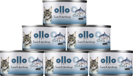 Ollo nr 9 Tuna&Anchovy in Broth Karma z tuńczykiem i anchois w sosie dla kota 24x70g PAKIET