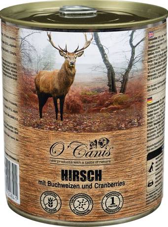 O'Canis Mokra Karma z jeleniem i kaszą gryczaną dla psa 800g